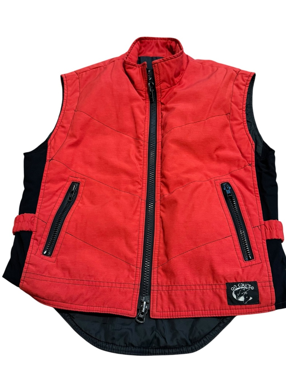Kerrits On Course Riding Vest Red Black Zip Front Equestrian Ladies Size Medium